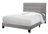 Gray Solid and Manufactured Wood Full Upholstered Linen Bed Frame - Homeroots - Flyclothing LLC