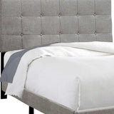 Gray Solid and Manufactured Wood Full Upholstered Linen Bed Frame - Homeroots - Flyclothing LLC