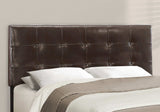Dark Brown Solid Wood Queen Tufted Upholstered Linen Bed Frame with Nailhead Trim - Homeroots - Flyclothing LLC