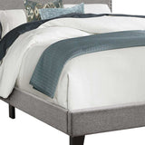Gray Solid and Manufactured Wood Full Upholstered Faux Leather Bed Frame - Homeroots - Flyclothing LLC