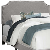 Gray Solid and Manufactured Wood Full Upholstered Faux Leather Bed Frame - Homeroots - Flyclothing LLC