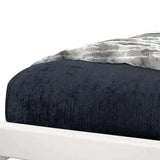 White Solid Wood Queen Upholstered Linen Bed Frame - Homeroots - Flyclothing LLC