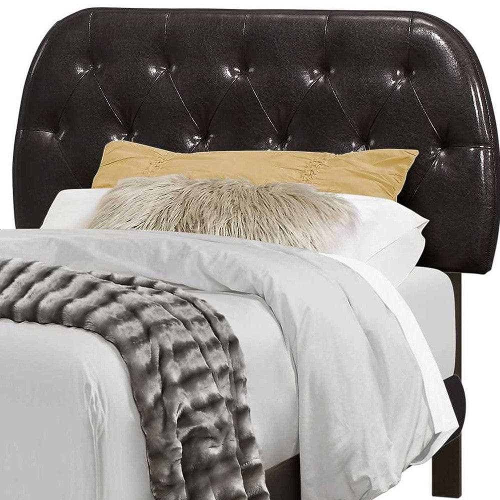 Tufted Black Standard Bed Upholstered With Headboard - Homeroots - Flyclothing LLC