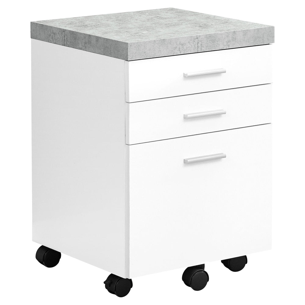 25.25" White Particle Board And Mdf Filing Cabinet With 3 Drawers - Homeroots - Flyclothing LLC