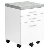 25.25" White Particle Board And Mdf Filing Cabinet With 3 Drawers - Homeroots - Flyclothing LLC