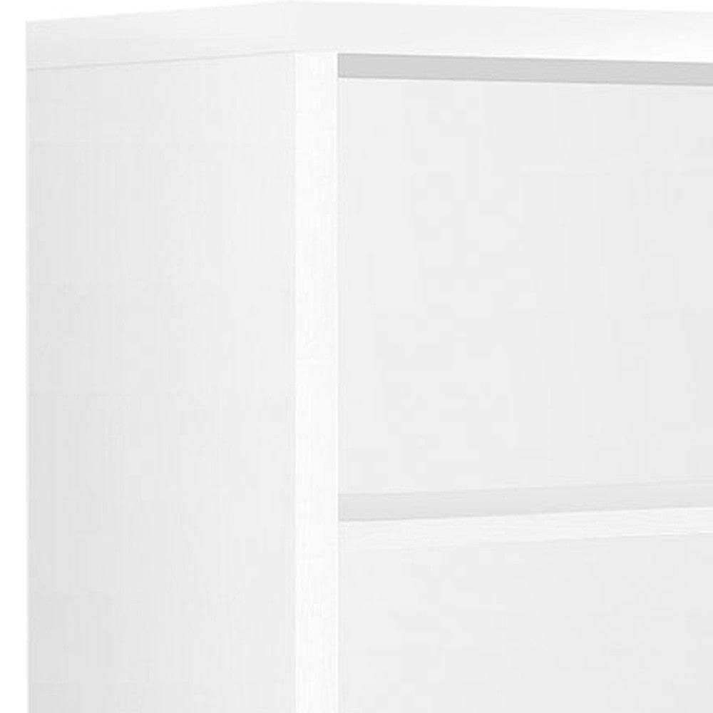 White Wood Adjustable Four Tier Bookcase - Homeroots - Flyclothing LLC