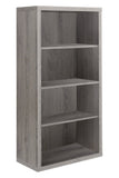 48" Dark Taupe Wood Bookcase - Homeroots - Flyclothing LLC