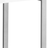 24" White and Silver Computer Desk With Two Drawers - Homeroots - Flyclothing LLC
