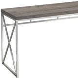 24" Taupe and Silver Computer Desk - Homeroots - Flyclothing LLC