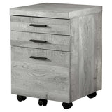 25.25" Grey Particle Board And Mdf Filing Cabinet With 3 Drawers - Homeroots - Flyclothing LLC