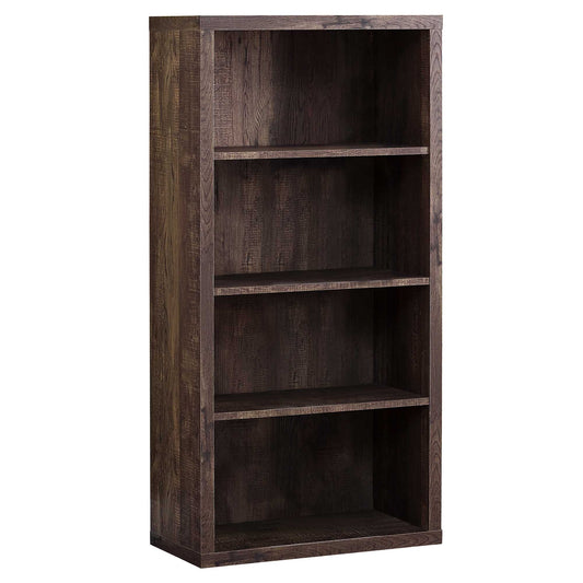 48" Brown Wood Bookcase - Homeroots