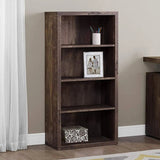 48" Brown Wood Bookcase - Homeroots - Flyclothing LLC