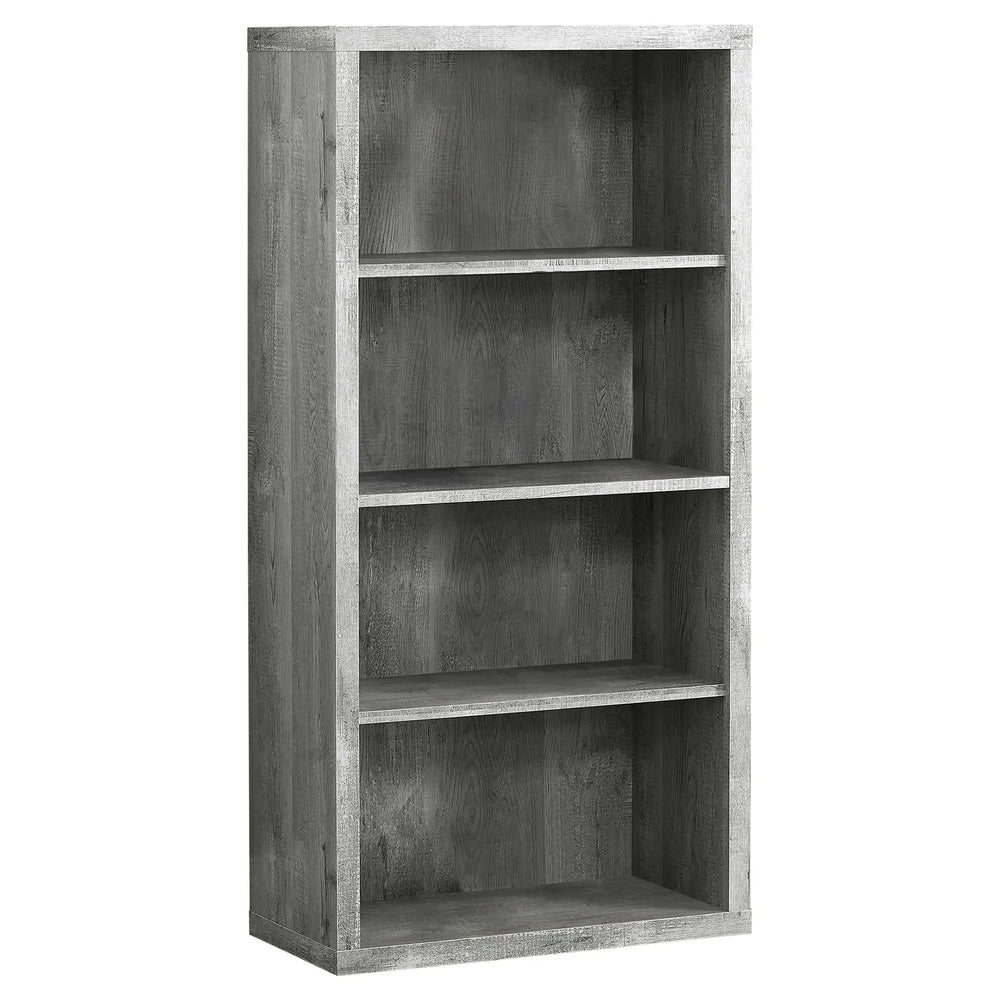 48" Gray Wood Bookcase - Homeroots - Flyclothing LLC