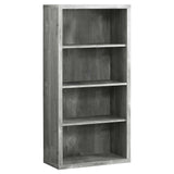 48" Gray Wood Bookcase - Homeroots - Flyclothing LLC