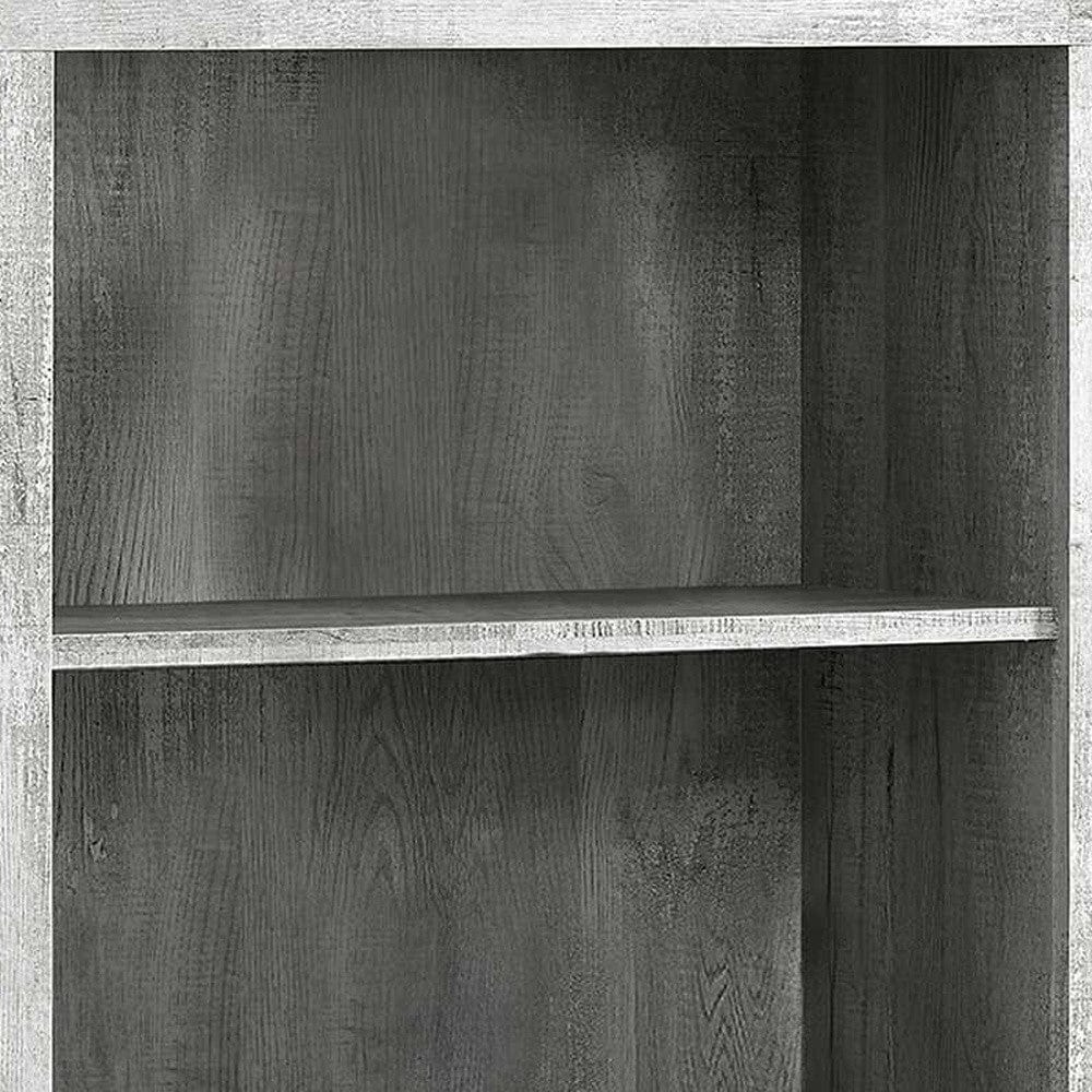 48" Gray Wood Bookcase - Homeroots - Flyclothing LLC
