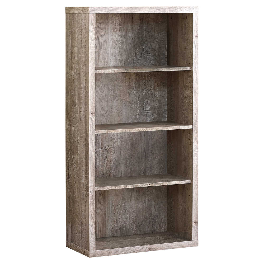 48" Taupe Wood Bookcase - Homeroots - Flyclothing LLC