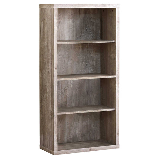 48" Taupe Wood Bookcase - Homeroots