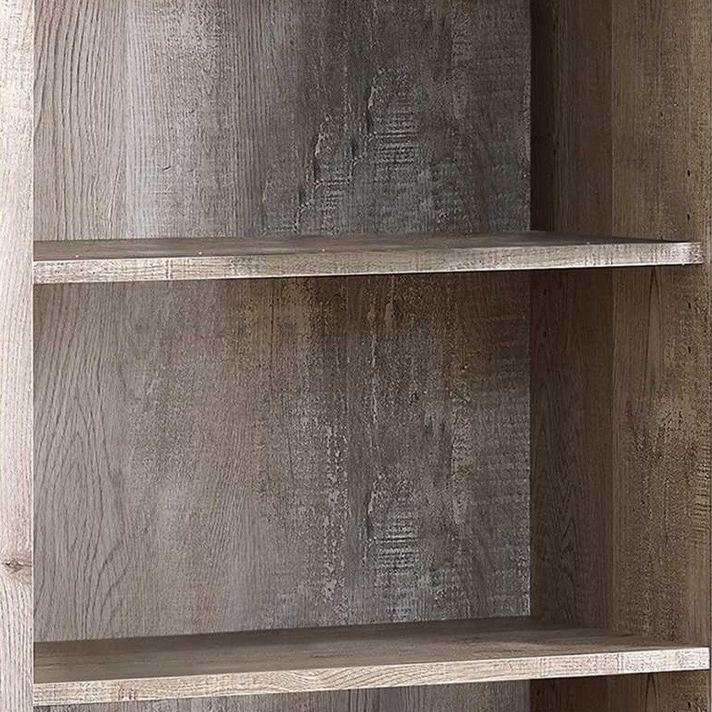 48" Taupe Wood Bookcase - Homeroots - Flyclothing LLC