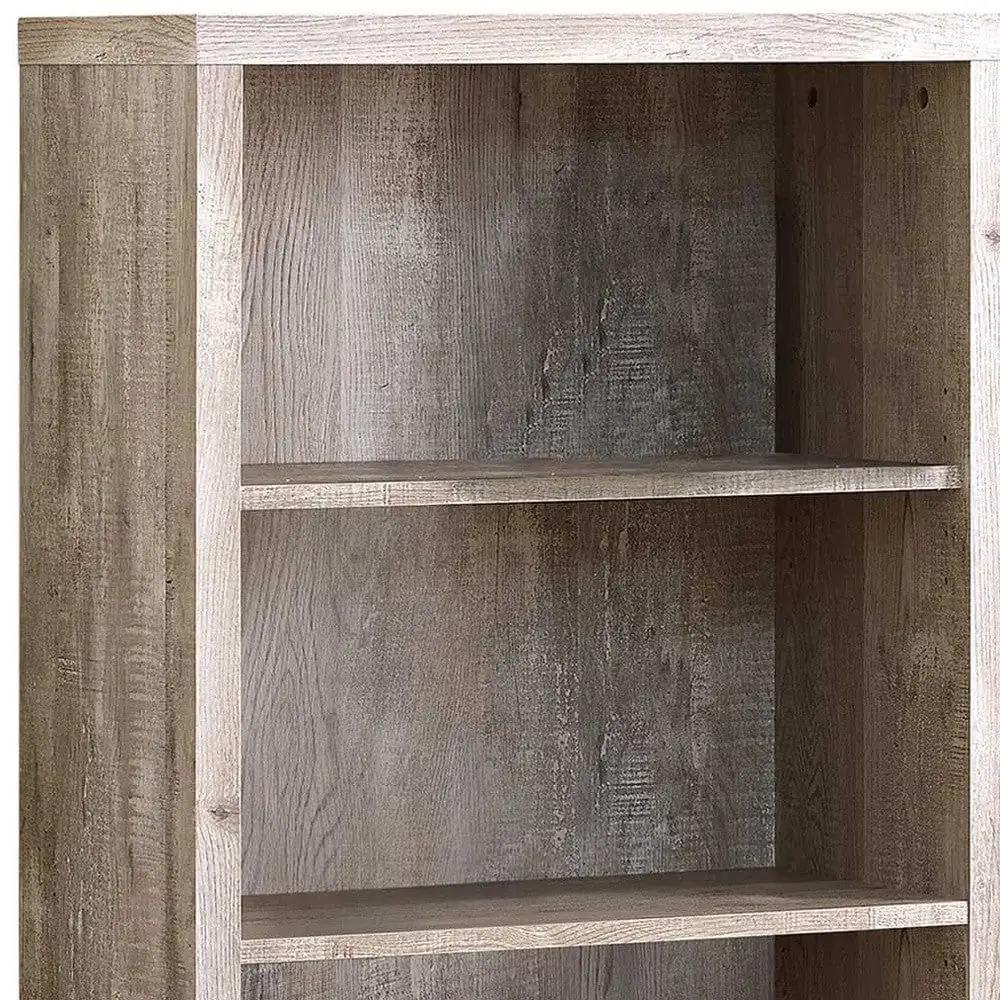 48" Taupe Wood Bookcase - Homeroots - Flyclothing LLC