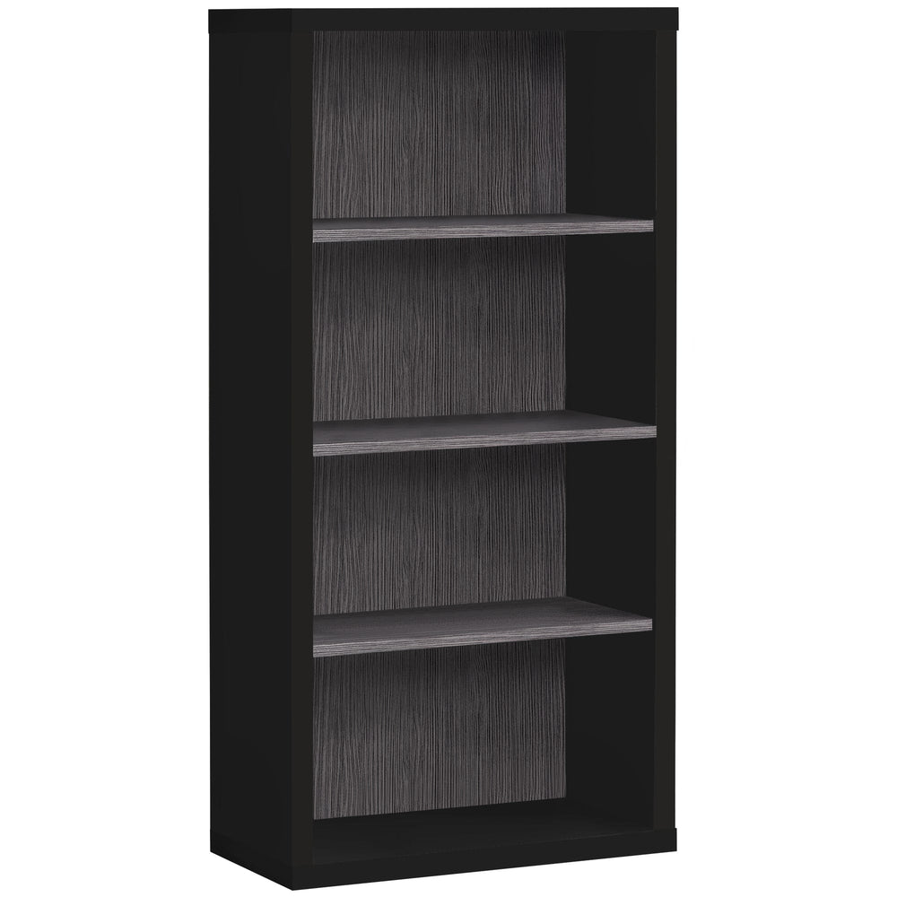 48" Black and Gray Wood Bookcase - Homeroots - Flyclothing LLC