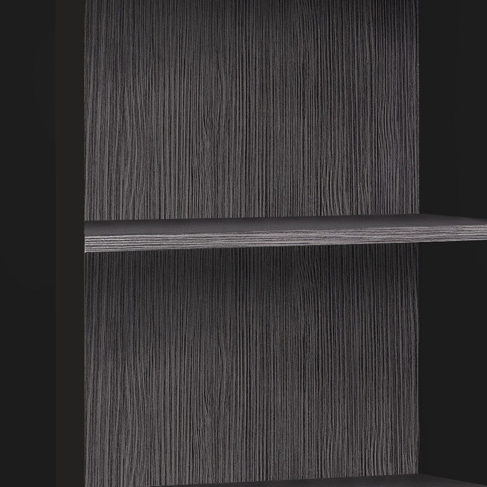 48" Black and Gray Wood Bookcase - Homeroots - Flyclothing LLC