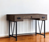 24" Brown and Black Computer Desk With Two Drawers - Homeroots - Flyclothing LLC