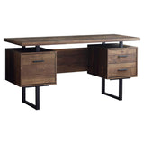 24" Brown and Black With Three Drawers - Homeroots - Flyclothing LLC