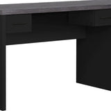 59" Gray and Black L Shape Computer Desk With Eight Drawers - Homeroots - Flyclothing LLC