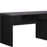 59" Gray and Black L Shape Computer Desk With Eight Drawers - Homeroots - Flyclothing LLC