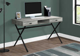 24" Gray and Black Computer Desk With Two Drawers - Homeroots - Flyclothing LLC