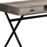 47" Taupe and Black With Two Drawers - Homeroots - Flyclothing LLC