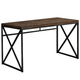 24" Brown and Black Computer Desk - Homeroots - Flyclothing LLC