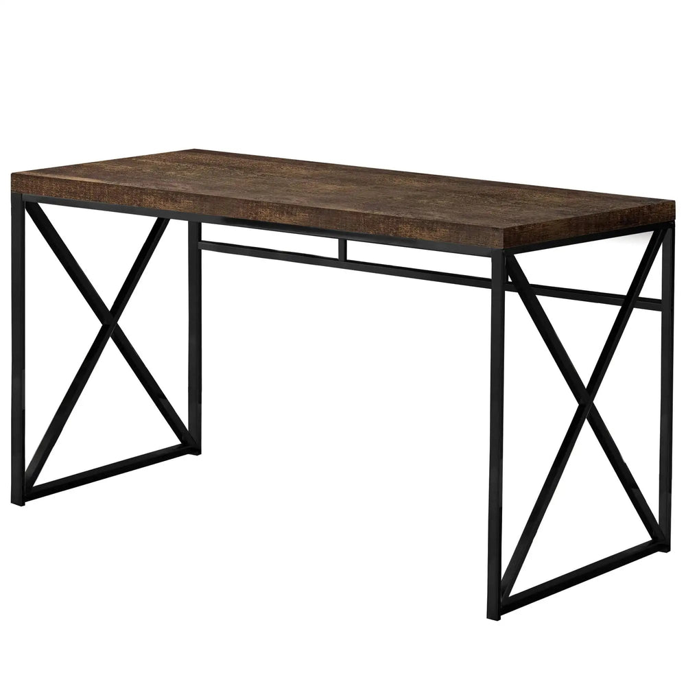 24" Brown and Black Computer Desk - Homeroots - Flyclothing LLC