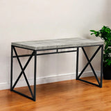 24" Gray and Black Computer Desk - Homeroots - Flyclothing LLC