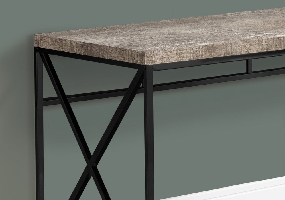 24" Taupe and Black Computer Desk - Homeroots - Flyclothing LLC