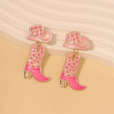 Cowgirl Boot and Hat Dangle Earrings - Trendsi - Flyclothing LLC