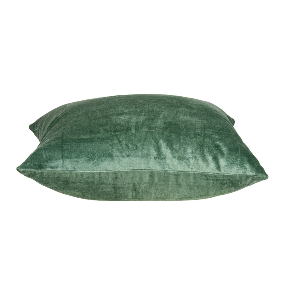 18" X 7" X 18" Transitional Green Solid Pillow Cover With Poly Insert - Homeroots - Flyclothing LLC