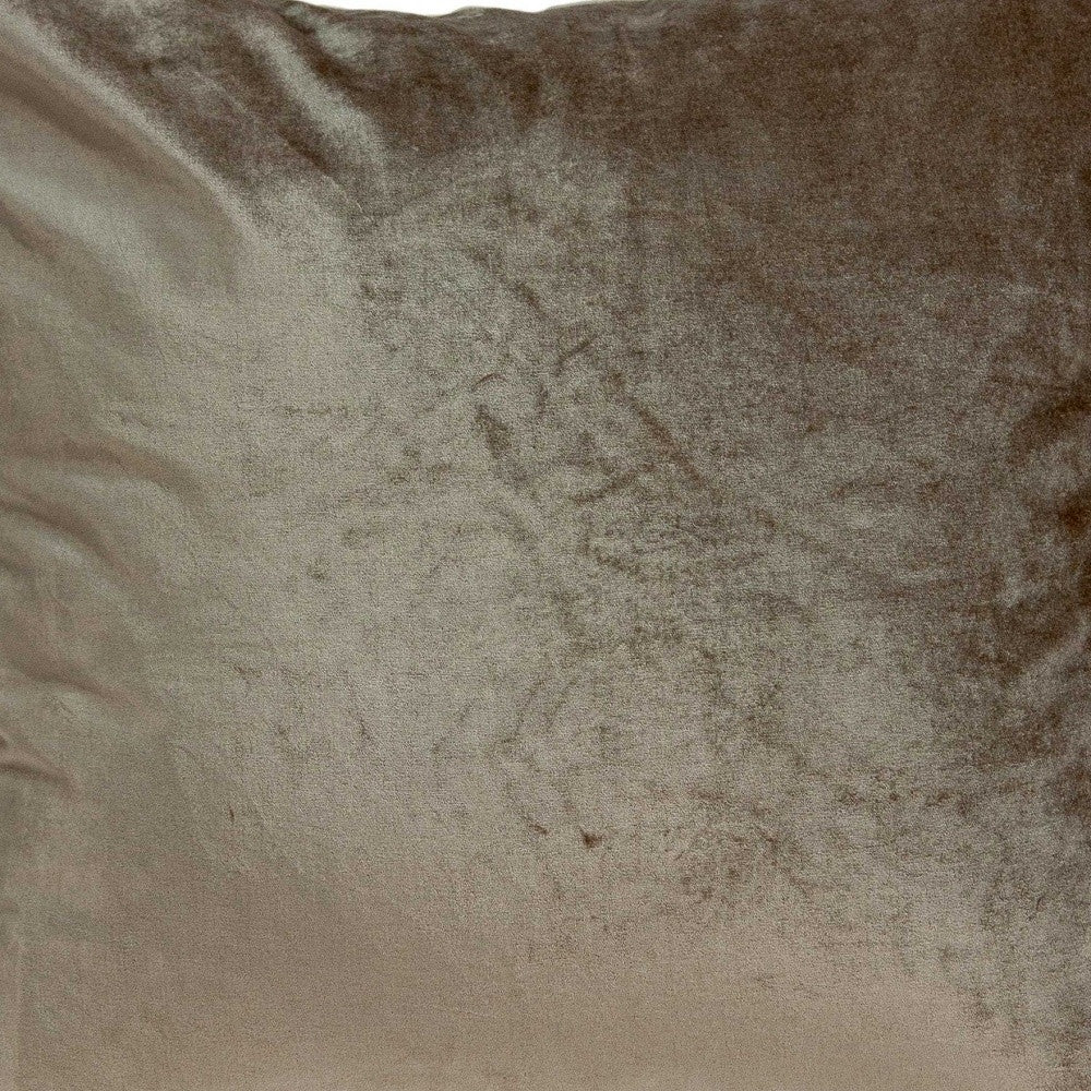 18" X 7" X 18" Transitional Taupe Solid Pillow Cover With Poly Insert - Homeroots - Flyclothing LLC