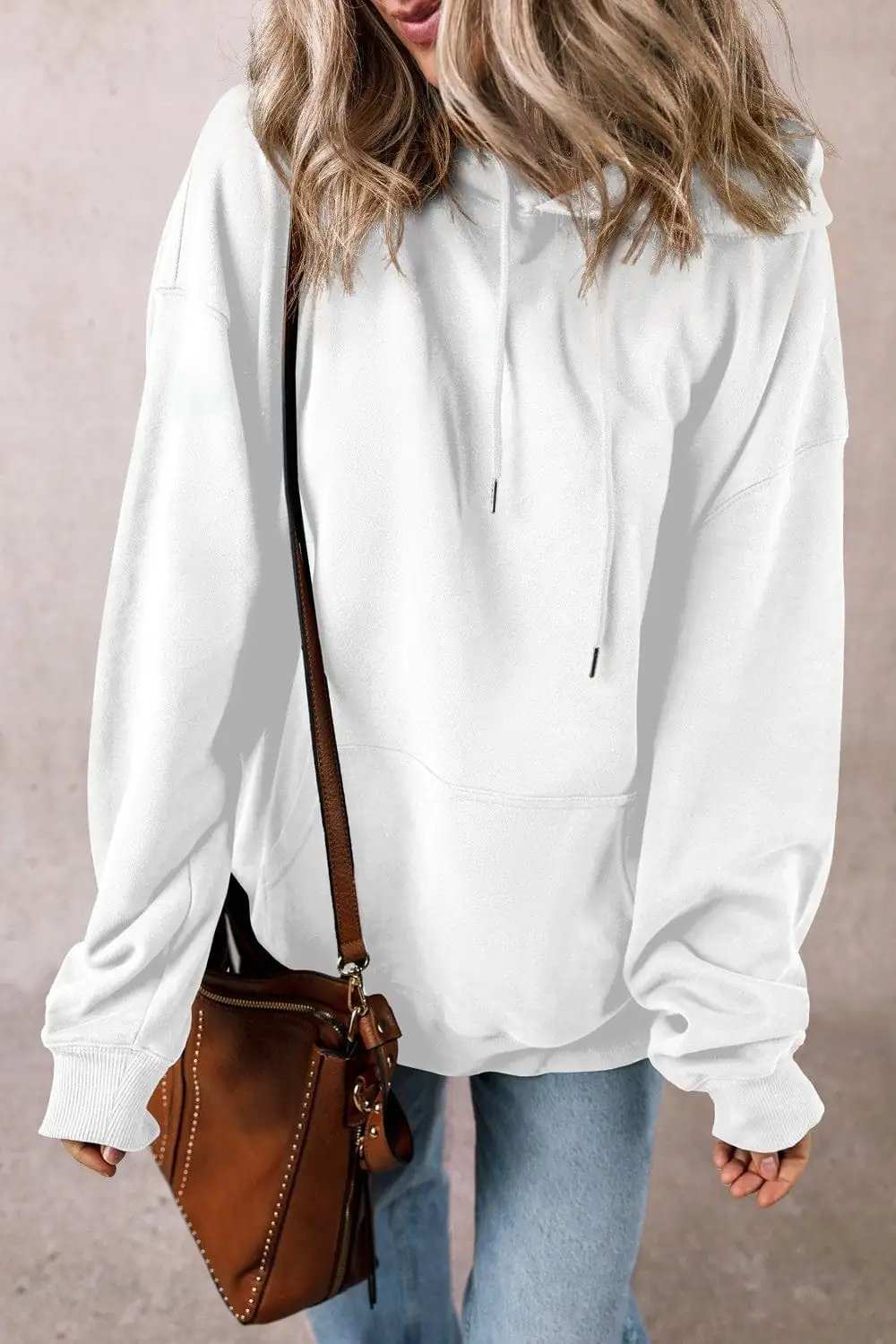 Drawstring Pocketed Long Sleeve Hoodie - Trendsi - Flyclothing LLC