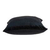 18" X 7" X 18" Transitional Black Solid Pillow Cover With Poly Insert - Homeroots - Flyclothing LLC