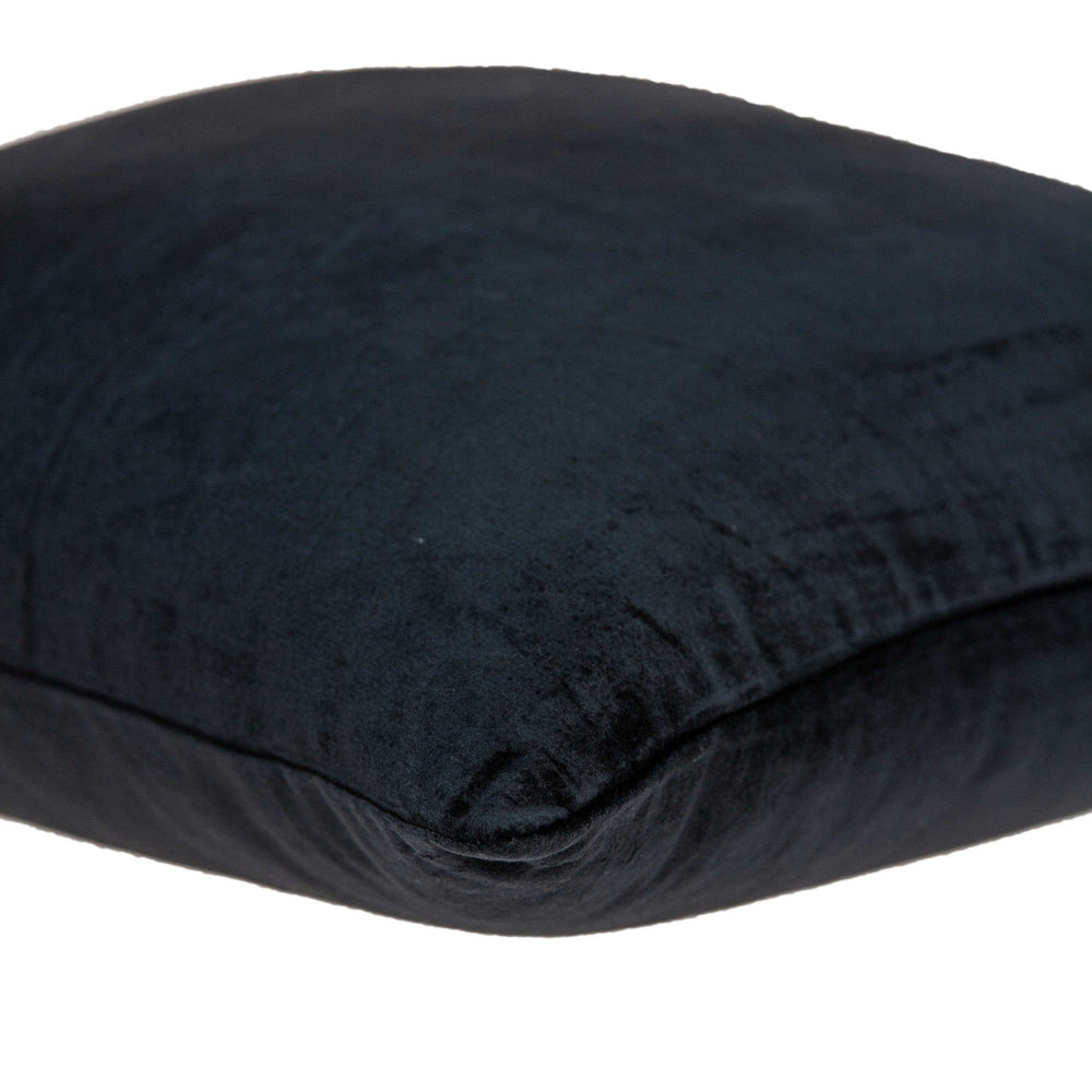 20" Black Cotton Blend Throw Pillow - Homeroots - Flyclothing LLC
