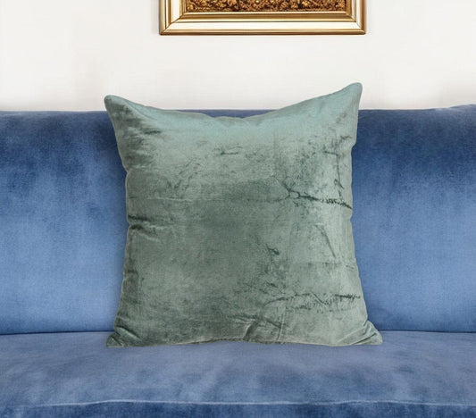 20" X 7" X 20" Transitional Sea Foam Solid Pillow Cover With Poly Insert - Homeroots