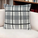 20" X 7" X 20" Transitional Tan & Grey Cotton Pillow Cover With Poly Insert - Homeroots - Flyclothing LLC