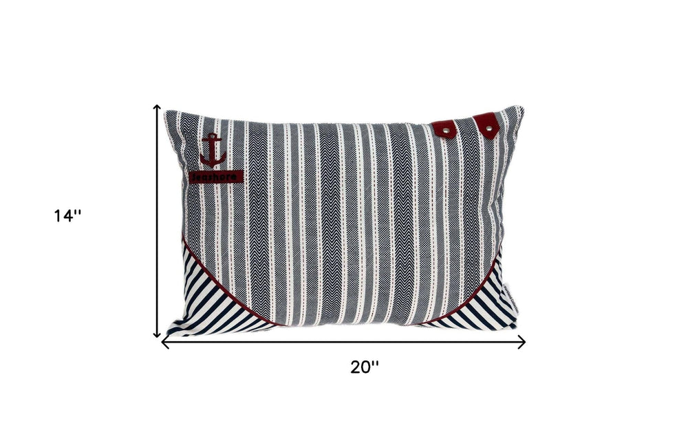 14" X 20" Gray Cotton Throw Pillow - Homeroots - Flyclothing LLC