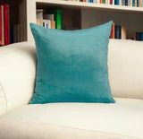 22" X 7" X 22" Transitional Aqua Solid Pillow Cover With Poly Insert - Homeroots - Flyclothing LLC
