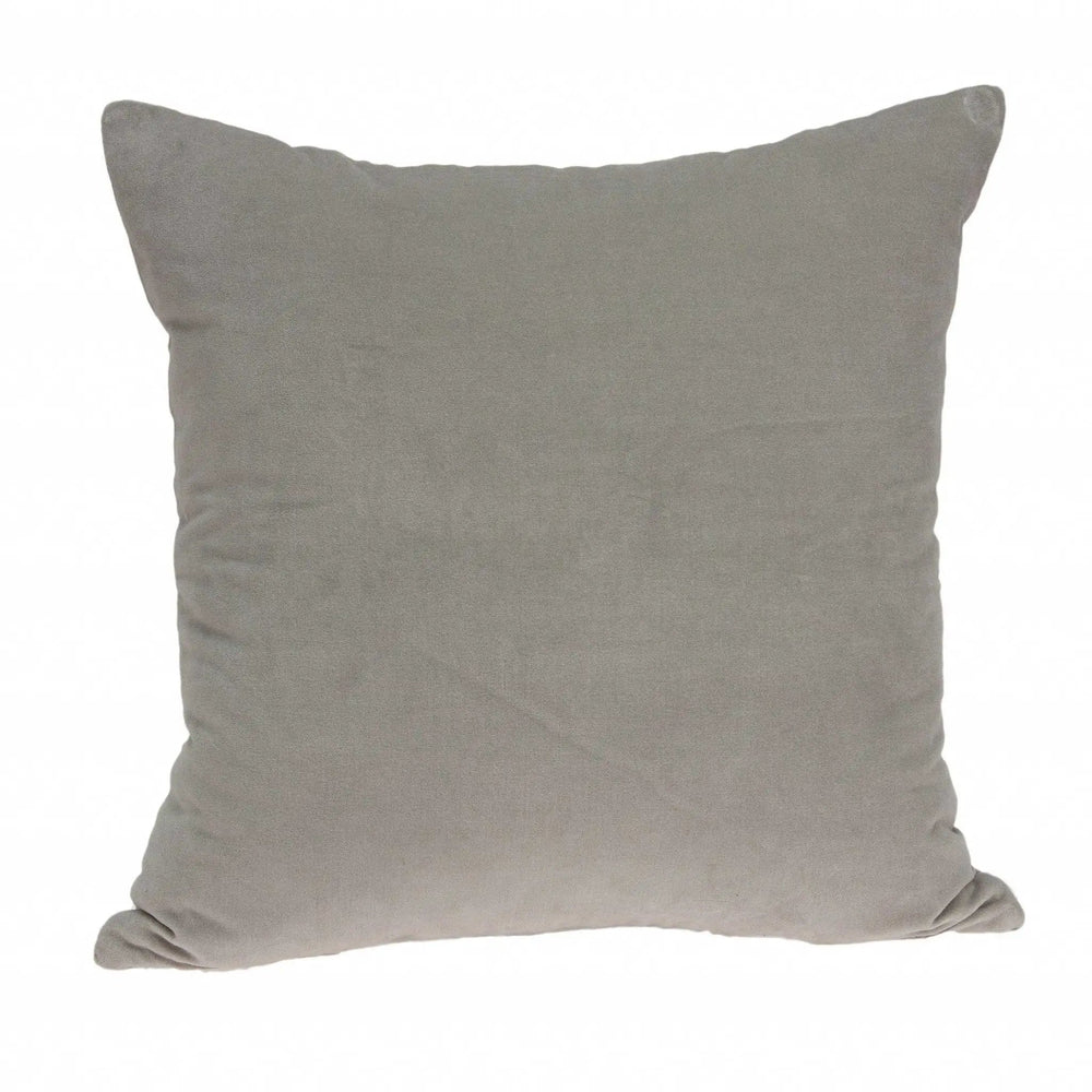 22" Gray Cotton Blend Throw Pillow - Homeroots - Flyclothing LLC