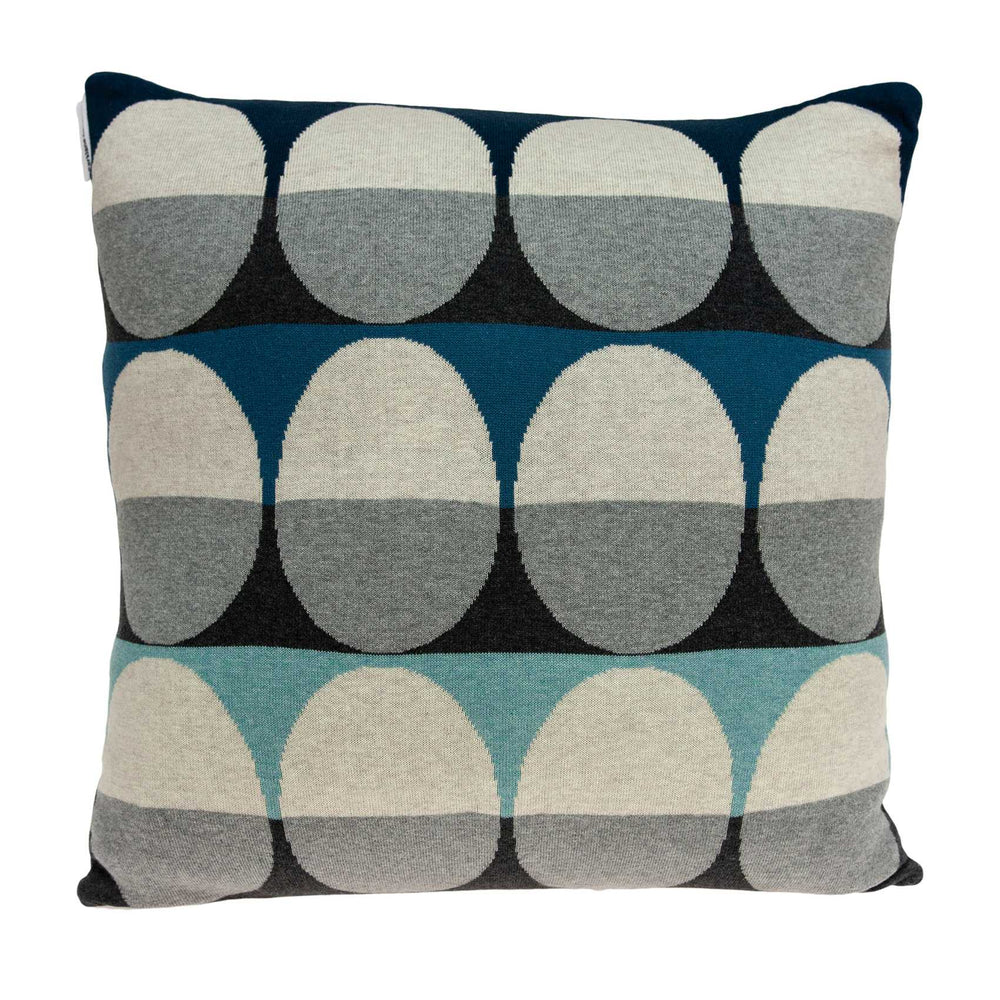 20" X 7" X 20" Transitional Gray And Blue Pillow Cover With Poly Insert - Homeroots - Flyclothing LLC