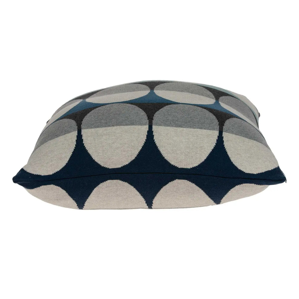 20" X 7" X 20" Transitional Gray And Blue Pillow Cover With Poly Insert - Homeroots - Flyclothing LLC