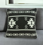 20" X 7" X 20" Southwest Black Cotton Pillow Cover With Poly Insert - Homeroots - Flyclothing LLC