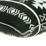20" X 7" X 20" Southwest Black Cotton Pillow Cover With Poly Insert - Homeroots - Flyclothing LLC